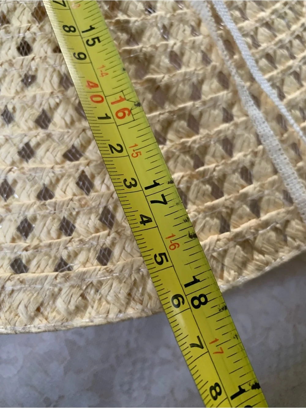 Women’s Beige Straw Wide Brim Sun Hat  Solid Beach Summer Travel bow Beads OS